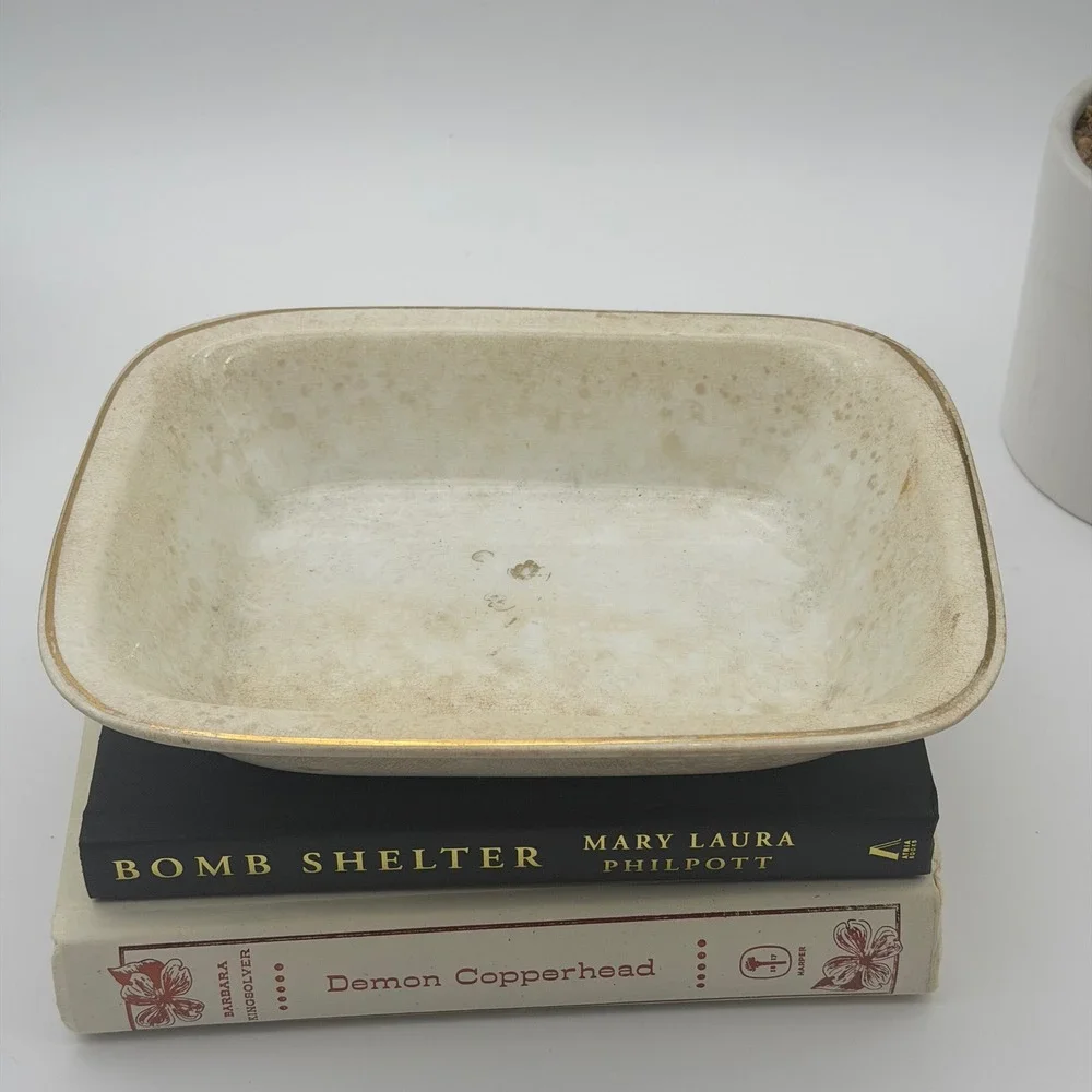 Vintage Royal Ironstone China Rectangular Serving Dish Stained and Crazed
